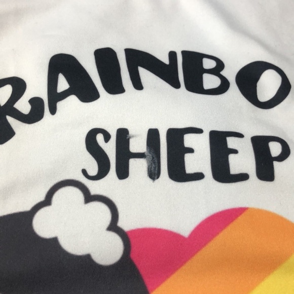 Unisex Rainbow Sheep of the Family Tee size L NWOT - Picture 3 of 3